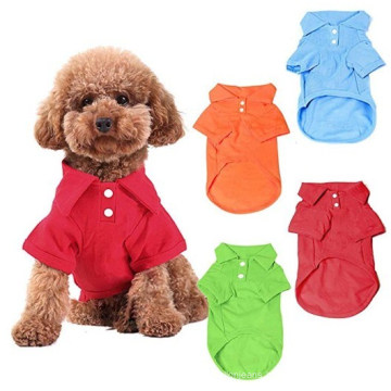 Custom Puppy Clothes Dog Pet Cotton Polo T Shirt 4 Colors